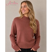 Blue Seven Pullover 248194 Turtle Hals Burgundy